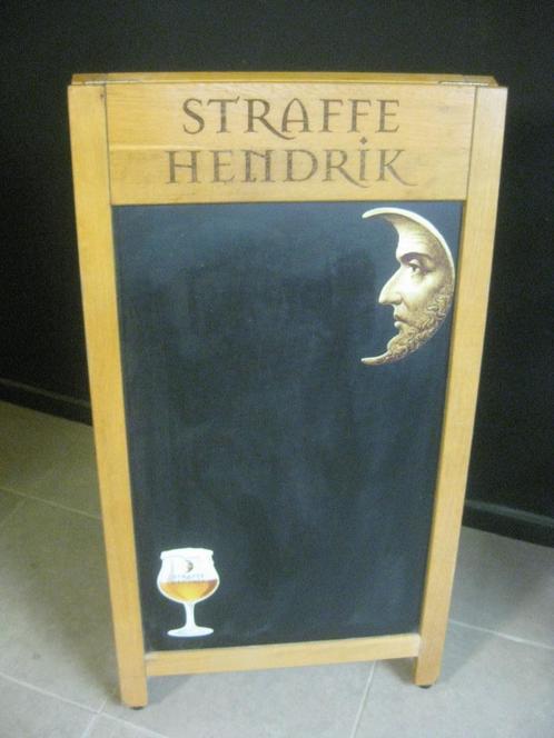 Straffe Hendrik stoepbord - Beuken houten kader., Verzamelen, Biermerken, Zo goed als nieuw, Reclamebord, Plaat of Schild, Overige merken