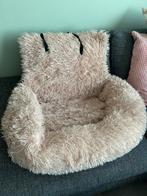 Beige Deluxe autostoel voor honden maat M, Dieren en Toebehoren, Ophalen of Verzenden, Zo goed als nieuw, Pluche