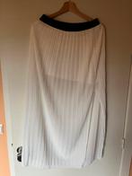 lange rok plissee, Kleding | Dames, Rokken, Ophalen of Verzenden, Zo goed als nieuw, Wit, Onder de knie