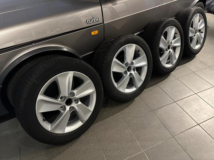 ALU 100 ‘Blade’ velgen Saab 9-5 NG + winderbanden, Autos, Saab, Particulier, Saab 9-5, Jantes en alliage léger, Enlèvement