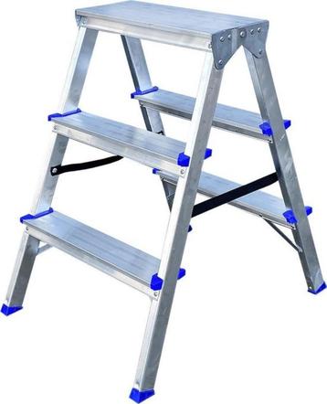 Alumexx - Dubbele trap 3 treden - Huishoudtrap – Keukentrap, Enlèvement ou Envoi, Pliable ou rétractable/escamotable, Escalier