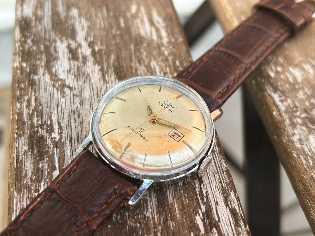 Velona Heren Horloge ② Authentiek Vintage Velona Herenhorloge