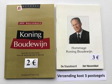 2 boekjes "Koning Boudewijn" en "Hommage Koning Boudewijn" beschikbaar voor biedingen