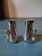 Verzilverde peper en zout vaatjes., Ophalen of Verzenden, Zilver