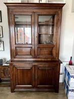 Vintage Houten Vitrinekast, Met deur(en), 100 tot 150 cm, Gebruikt, Vintage
