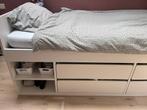 Ikea bed Släkt met veel opbergruimte en lattenbodem 90 x 200, Huis en Inrichting, Ophalen, 90 cm, Eenpersoons, Wit