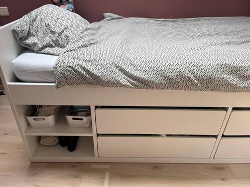 Ikea bed Släkt met veel opbergruimte en lattenbodem 90 x 200, Huis en Inrichting, Slaapkamer | Bedden, Zo goed als nieuw, Eenpersoons