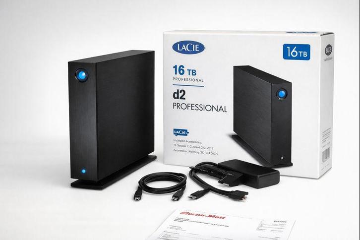 LaCie d2 Professional 16TB – USB-C – Topstaat, Computers en Software, Harde schijven, Nieuw, Extern, USB, Ophalen