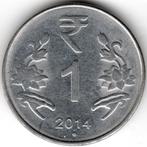 India : 1 Rupee 2014 Noida  KM#394  Ref 15821, Ophalen of Verzenden, Zuid-Azië, Losse munt