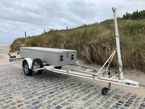 Harbeck trailer/remorque voor catamaran, Watersport en Boten, Catamarans, Gebruikt, Ophalen