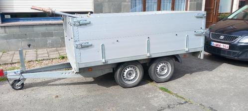 dubbel as 750 kg verhoogd, Auto diversen, Aanhangers en Bagagewagens, Zo goed als nieuw, Ophalen