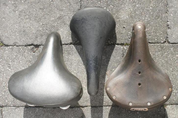 3 x oude zadel brooks san marco (rolls) sparta, Fietsen en Brommers, Fietsonderdelen, Gebruikt, Oldtimer, Zadel, Ophalen of Verzenden