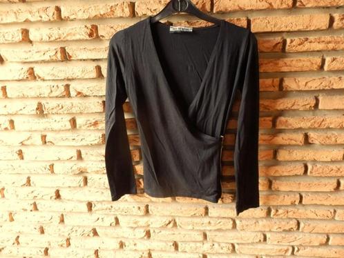 (62)- blouse femme t.XS noire - jus de pom -, Kleding | Dames, Blouses en Tunieken, Zo goed als nieuw, Maat 34 (XS) of kleiner