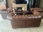 Chesterfield bankstel, Huis en Inrichting, Ophalen, Gebruikt, Overige materialen