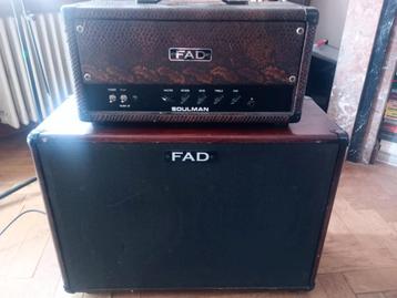 FAD Soulman Head + Cab met 2x Jensen C12/50 speakers, Enlèvement, Utilisé