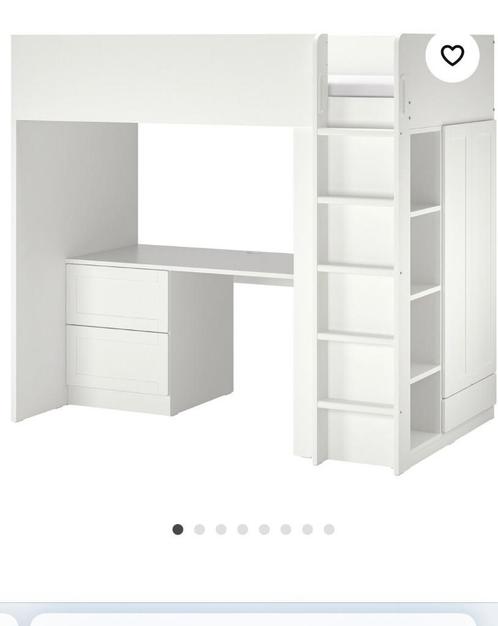 Bed-bureau-kast-boekenkast. IKEA, Kinderen en Baby's, Kinderkamer | Stapelbedden en Hoogslapers, Zo goed als nieuw, Hoogslaper