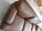 Driezit in leder, Huis en Inrichting, Ophalen, Gebruikt, Minder dan 75 cm, Driepersoons