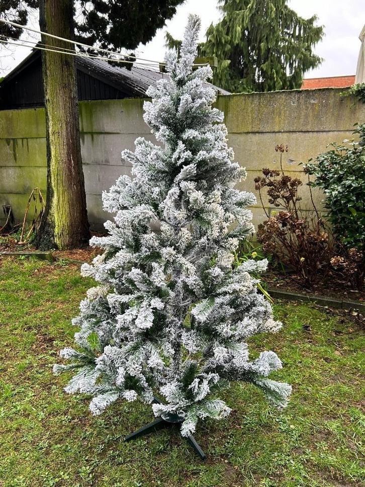 Sapin de Noël enneigé/Sapin de Noël blanc 210 cm, Divers, Noël, Neuf, Enlèvement