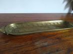 Vintage brons brass langwerpig schaaltje, Ophalen of Verzenden, Brons