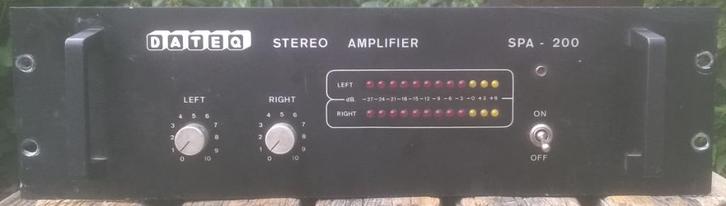 Dateq SPA-200 vintage amplifier, Audio, Tv en Foto, Stereoketens, Refurbished, Overige merken, Losse componenten, Ophalen of Verzenden