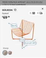 IKEA design lounge stoel - SKÅLBODA Fauteuil, oranje, Huis en Inrichting, Ophalen, Overige kleuren, Zo goed als nieuw, Metaal