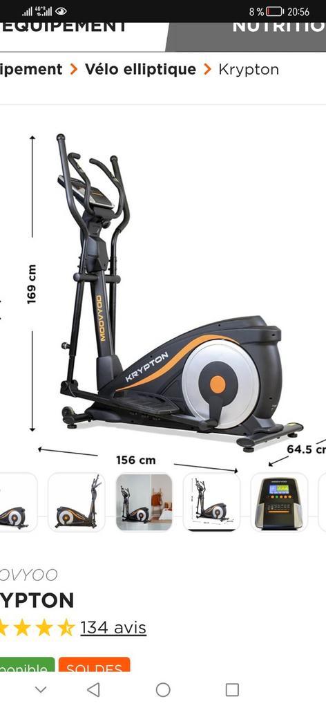 Velo elliptique MOOVYOO, Sport en Fitness, Fitnessapparatuur, Zo goed als nieuw, Crosstrainer, Armen, Ophalen