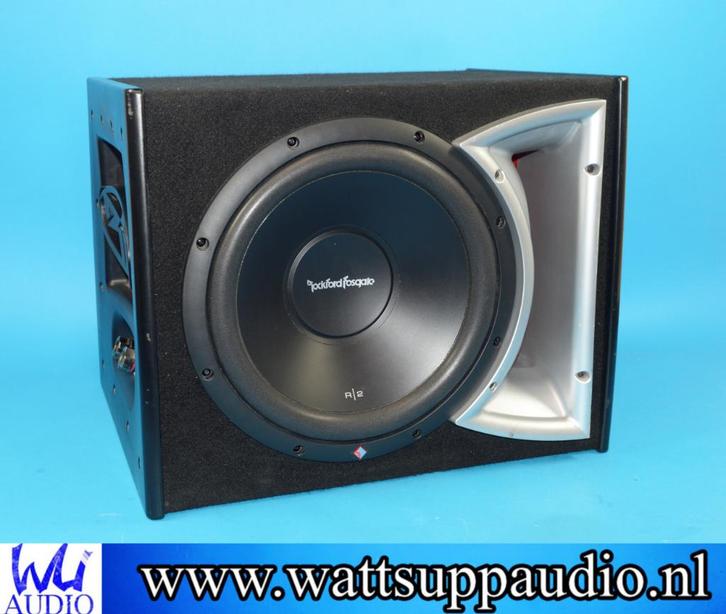 Rockford Fosgate R2D2-12 12 inch subwoofer in gepoorte kist, Auto diversen, Autospeakers, Gebruikt, Ophalen of Verzenden