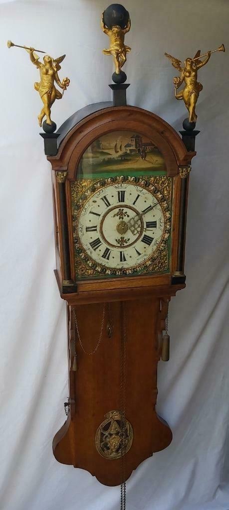 horloge à queue frisonne ancienne +-1850, Antiquités & Art, Antiquités | Horloges, Enlèvement ou Envoi