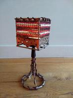 Kaarsenhouder met parels, Ophalen, Zo goed als nieuw, Rood