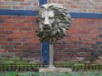 Une seule fois : grosse tête de lion sur support, 120 cm, mé, Jardin & Terrasse, Enlèvement ou Envoi, Métal, Neuf