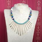 Collier ethnique africain pour femme avec pendentifs piques, Bleu, Autres matériaux, Avec pendentif, Enlèvement ou Envoi
