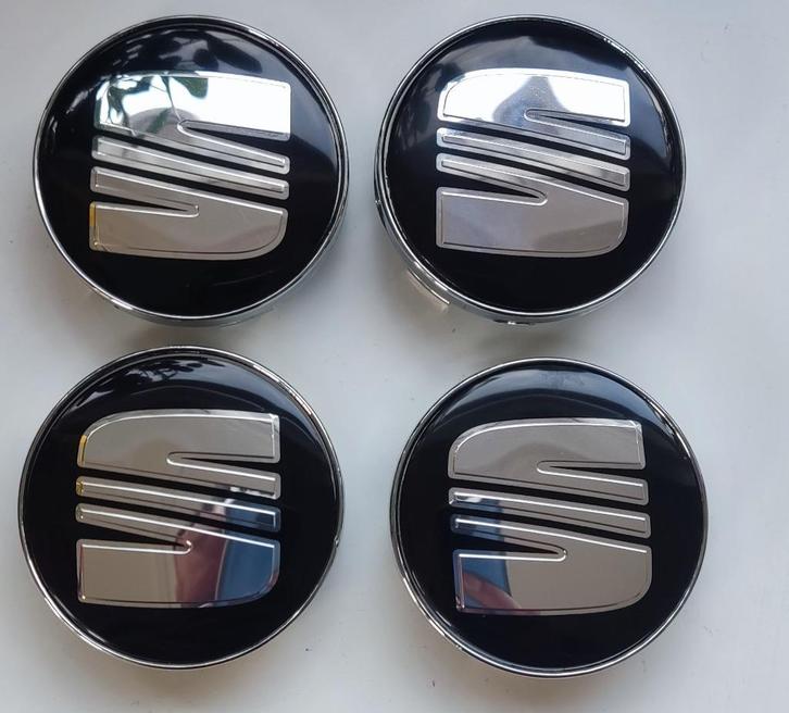 Set van 4 stoelnaafhoezen - Maten 63 mm en 60 mm, Auto diversen, Overige Auto diversen, Ophalen of Verzenden