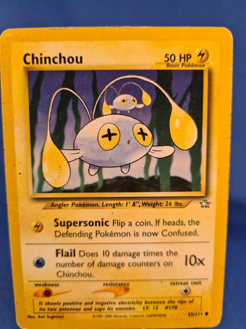Chinchou 55/111 - Neo Genesis, Hobby en Vrije tijd, Verzamelkaartspellen | Pokémon, Gebruikt, Verzenden