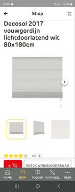 Vouwgordijnen lichtdoorlatend wit, Enlèvement, Blanc