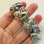 Bracelet en strass Coro vintage des années 1950, Bijoux, Sacs & Beauté, Enlèvement ou Envoi, Comme neuf, Argent, Acier