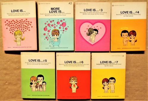 7 numéros de la série 'Love is...' series[Nos.1-7] - 1970/73, Livres, Humour, Utilisé, Cartoons ou Dessins humoristiques, Envoi