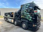 Scania R620 8x2 + KRAN HIAB 800EP-5 HiPro - RETARDER - LIFT/, Auto's, Vrachtwagens, Automaat, 620 pk, 456 kW, Bedrijf