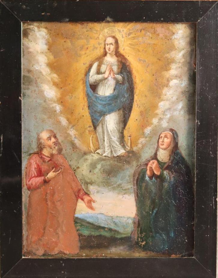 18e eeuws olieverf op koper, Antiek en Kunst, Kunst | Schilderijen | Klassiek, Ophalen of Verzenden