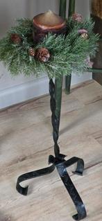 Grote smeedijzeren kandelaar/ambachtelijk, Antiek en Kunst, Ophalen