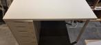 Wit buro met ladenkastje 120 x 60 x 75 op te frissen, Huis en Inrichting, Bureaus, Ophalen, Gebruikt