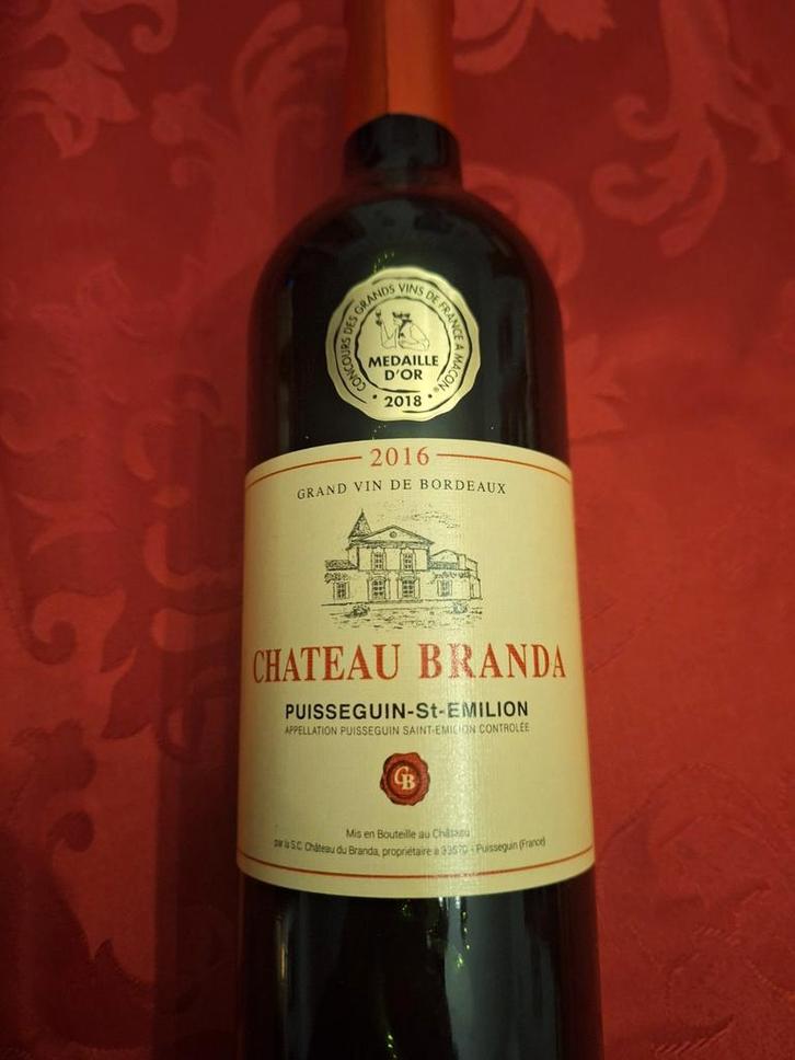 Puisseguin Saint-Emilion Château Branda 2016, mise auChâteau, Collections, Vins, Neuf, Vin rouge, France, Pleine, Enlèvement