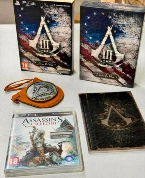 Playstation 3 PS3 Box Assassins Creed 3 III Join or Die set, Games en Spelcomputers, Games | Sony PlayStation 3, Zo goed als nieuw