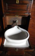 Antieke Mahoniehouten maritieme wastafelkast, Antiek en Kunst, Ophalen