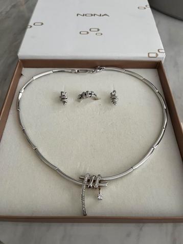 Nona silver set 925, Bijoux, Sacs & Beauté, Enlèvement ou Envoi, Comme neuf