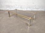 Vintage chroom en messing salontafel, Huis en Inrichting, Tafels | Salontafels, Ophalen, ., Zo goed als nieuw, .