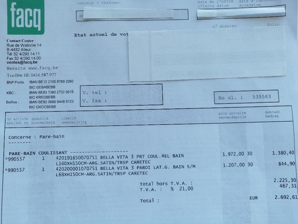 Doucheschermen, Huis en Inrichting, Badkamer | Badkamermeubels, Nieuw, Ophalen