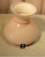 Bel abat-jour en porcelaine rose clair - 16H et 14,5D, Comme neuf, Enlèvement ou Envoi