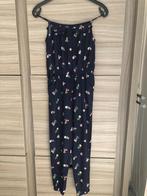 Leuke, donkerblauwe jumpsuit met bloemetjes, maat 140, H & M, Enfants & Bébés, Vêtements enfant | Taille 140, Pantalon, Enlèvement ou Envoi