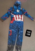 Verkleedkledij pak Captain America maat 122-128, Ophalen of Verzenden, Zo goed als nieuw