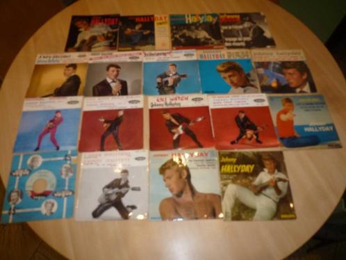 JOHNNY HALLIDAY  disques 45 années yé-yé -18 pc, Audio, Tv en Foto, Platenspelers, Gebruikt, Platenspeler-onderdeel, Ophalen of Verzenden